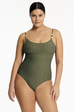 Sea Level Scoop Neck One Piece - Caracus