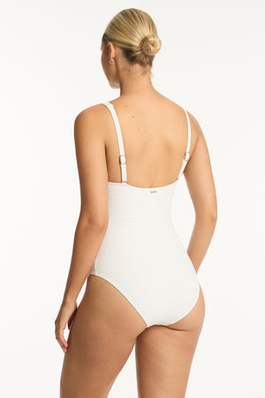 Sea Level Cross Front Multifit One Piece - Spinnaker