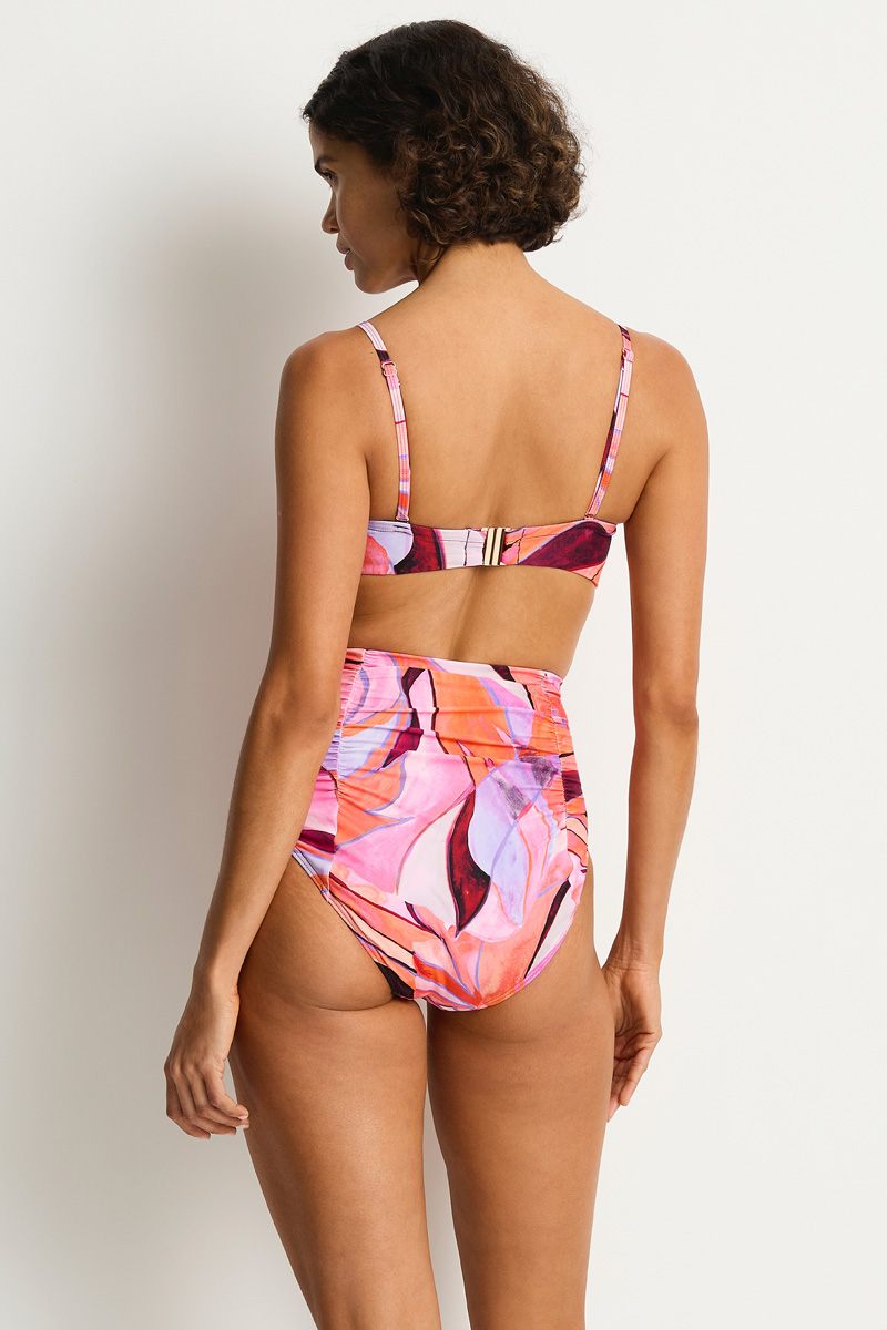 Sea Level Twist Bandeau - Neon Wave
