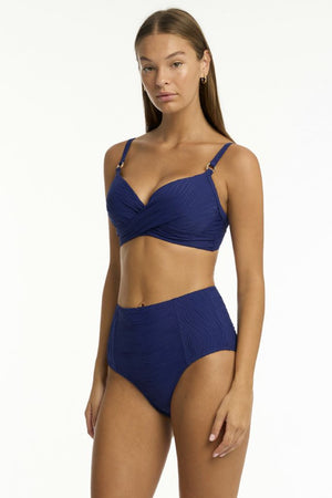 Sea Level De Soleil Cross Front Moulded Underwire Bra - De Soleil