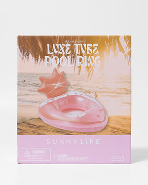 SunnyLife Luxe Tube Pool Ring - Strawberry