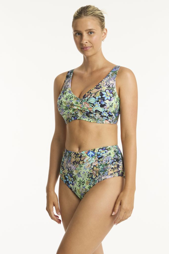 Sea Level G Cup Cross Front Bra Top - Wildflower