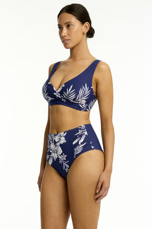 Sea Level Aloha High Waist Gathered Side Pant - Aloha