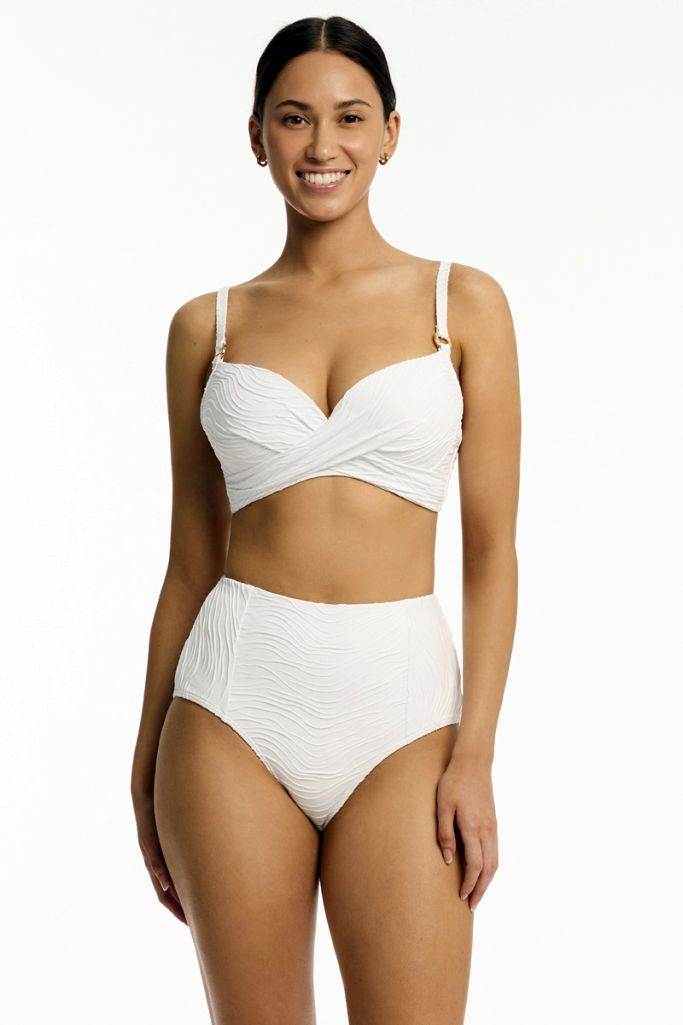 Sea Level De Soleil Cross Front Moulded Underwire Bra - De Soleil