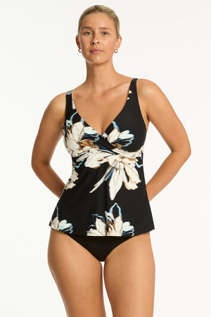 Sea Level Cross Front Swing Singlet Top - La Luna