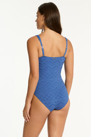 Sea Level Lace Up One Piece - Toscana