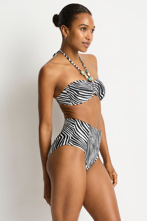 Sea Level Panelled High Waist Pant - Zebralis