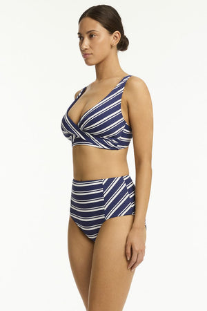 Sea Level Biarritz Cross Front Multifit Bra Top - Biarritz