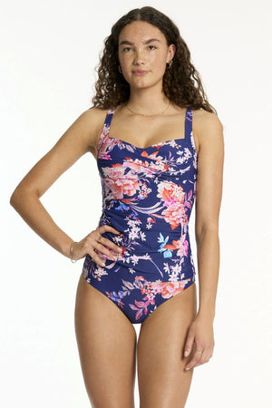 Sea Level Twist Front Multifit Singlet Top - Indochine