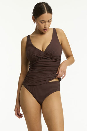 Sea Level Spinnaker Cross Front Multifit Singlet Top - Spinnaker