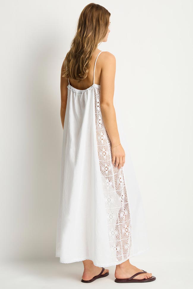 Sea Level Shore Linen Panelled Bandeau Lace Maxi Dress - Shore Linen