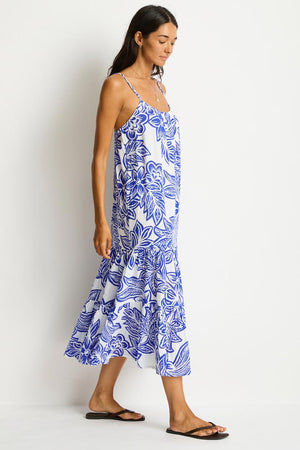 Sea Level Resort Tiered Midi Sundress - Palmera