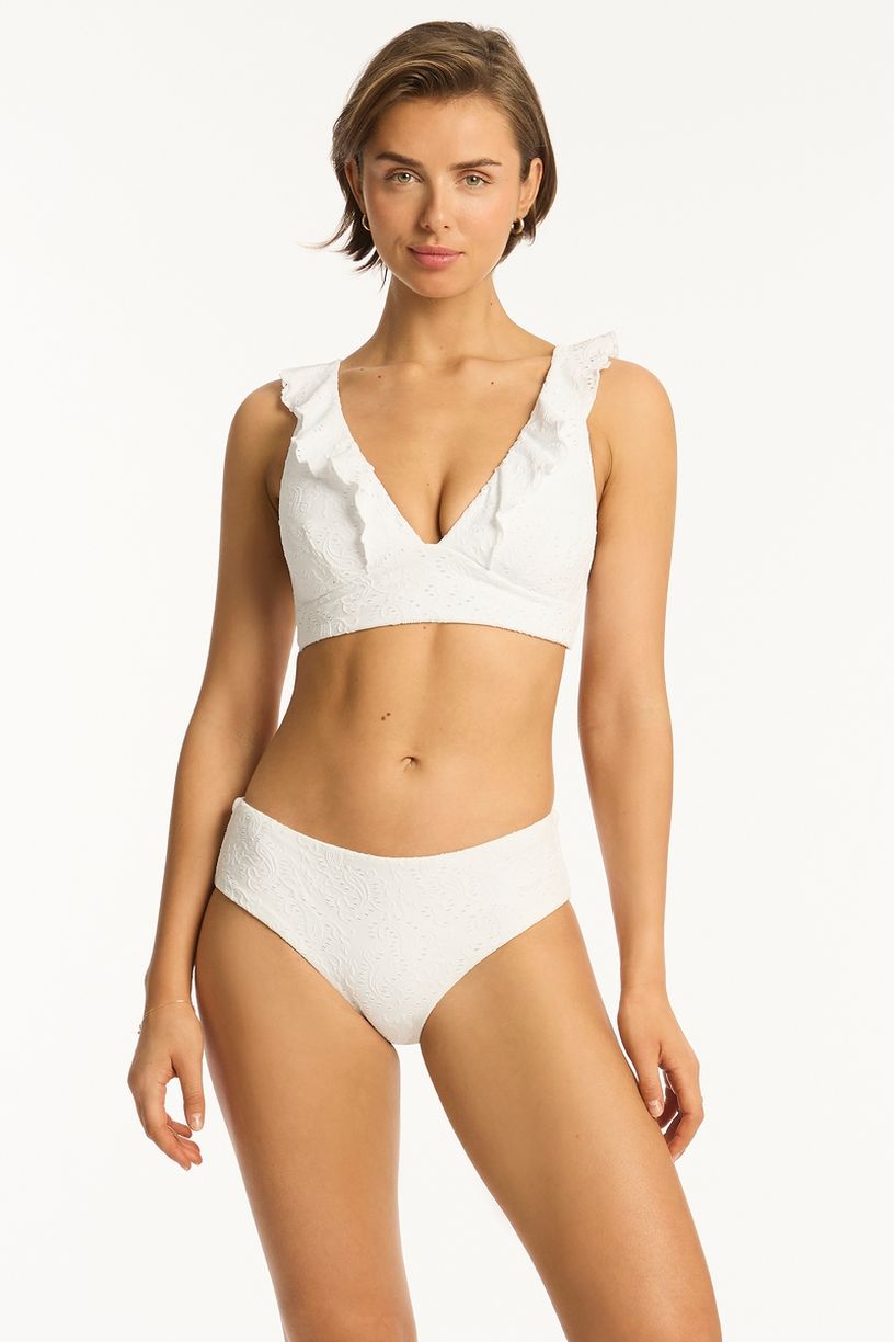 Sea Level Frill Top Bra - Interlace
