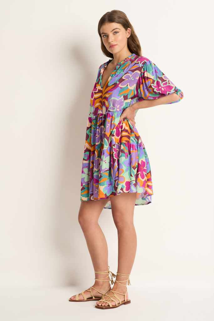 Monte & Lou Tiered Mini Dress - Marni