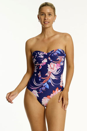 Sea Level Twist Bandeau One Piece - Indochine