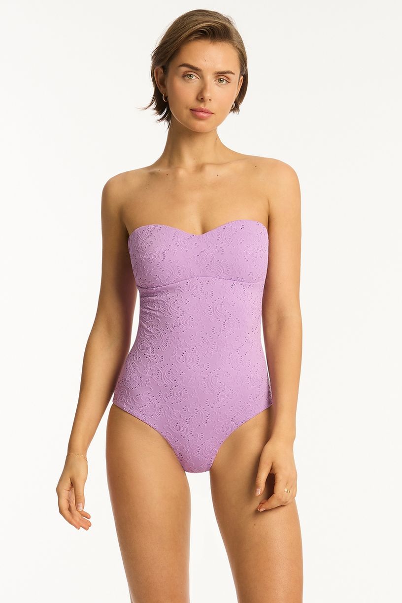 Sea Level Seamless Bandeau One Piece - Interlace