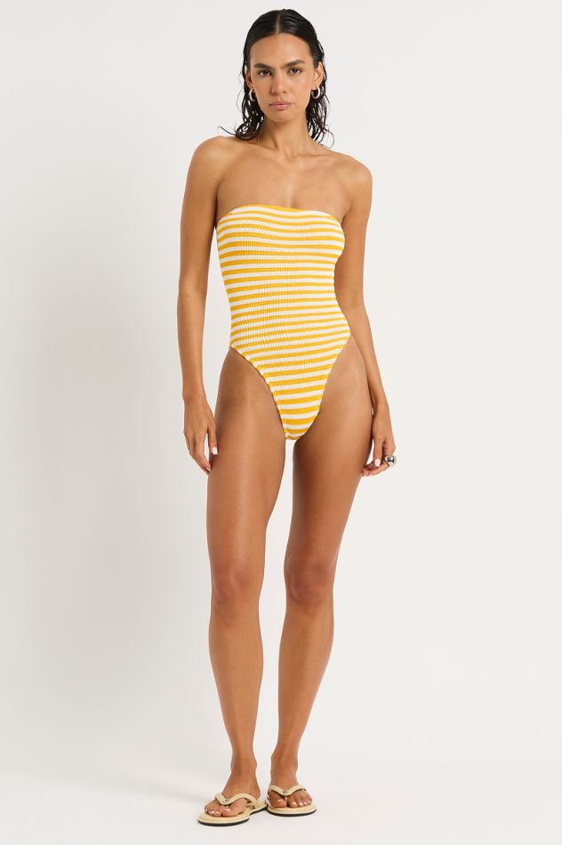 Bond-Eye Fane 1 Pce - Saffron Stripe