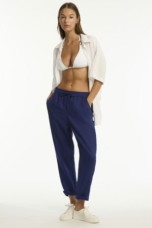 Sea Level Tidal Linen Beachcomber Pant - Tidal Linen
