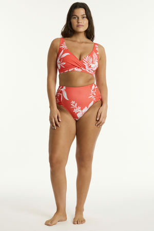 Sea Level Aloha High Waist Gathered Side Pant - Aloha