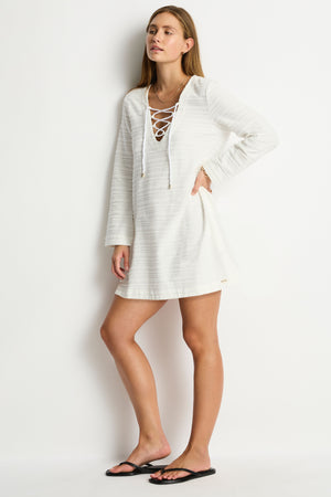 Sea Level Lace Up Dress - Horizon