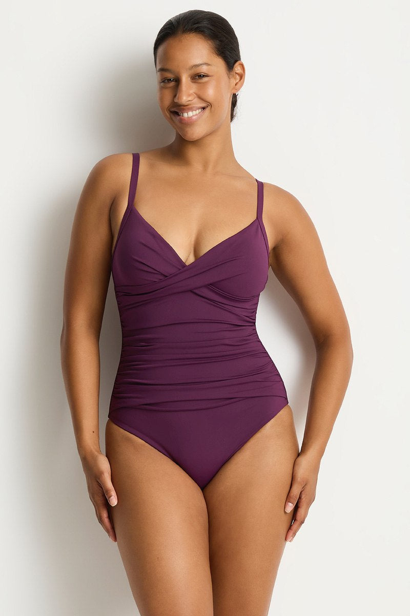Sea Level Cross Front Scoop Back One Piece - Essentials Edit