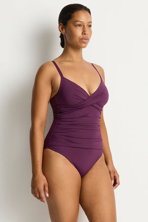 Sea Level Cross Front Scoop Back One Piece - Essentials Edit