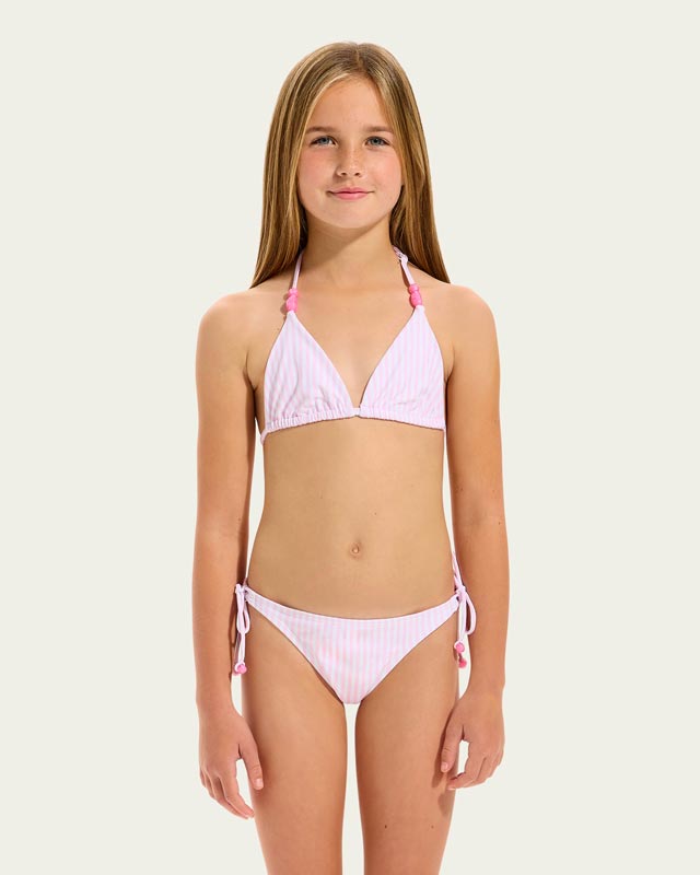 Seafolly Girls Bead Tri Bikini - Stripe