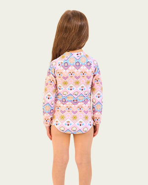 Seafolly Toddler Girls Paddlesuit - Geo Blossom