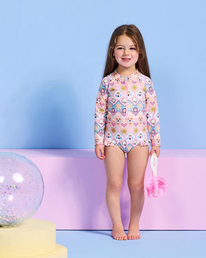 Seafolly Toddler Girls Paddlesuit - Geo Blossom