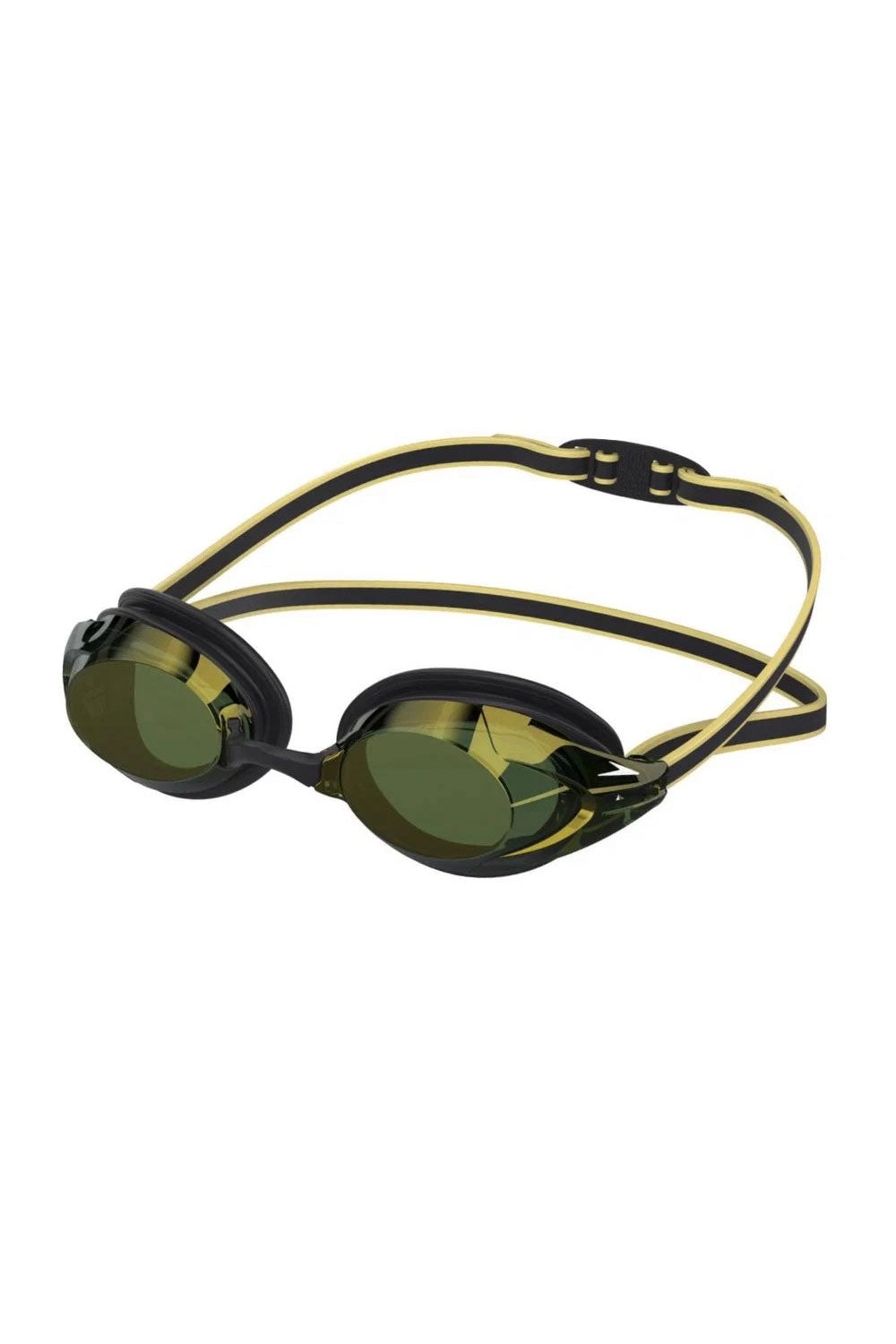 Speedo Adult Mirrored Goggles - Vanquisher 3.0 Black/Emerald/Gold