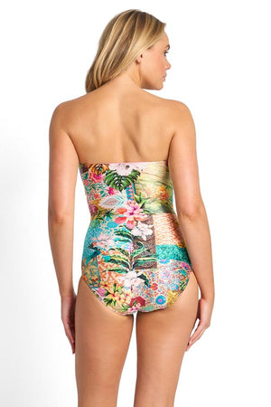 Sunseeker Twist Bandeau One Piece - Papaya