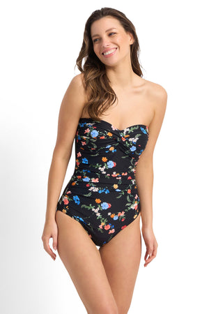 Sunseeker Twist Ruched Bandeau One Piece - Japan