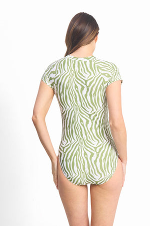 Sunseeker Short Sleeve Seasport Mastectomy One Piece - Zena