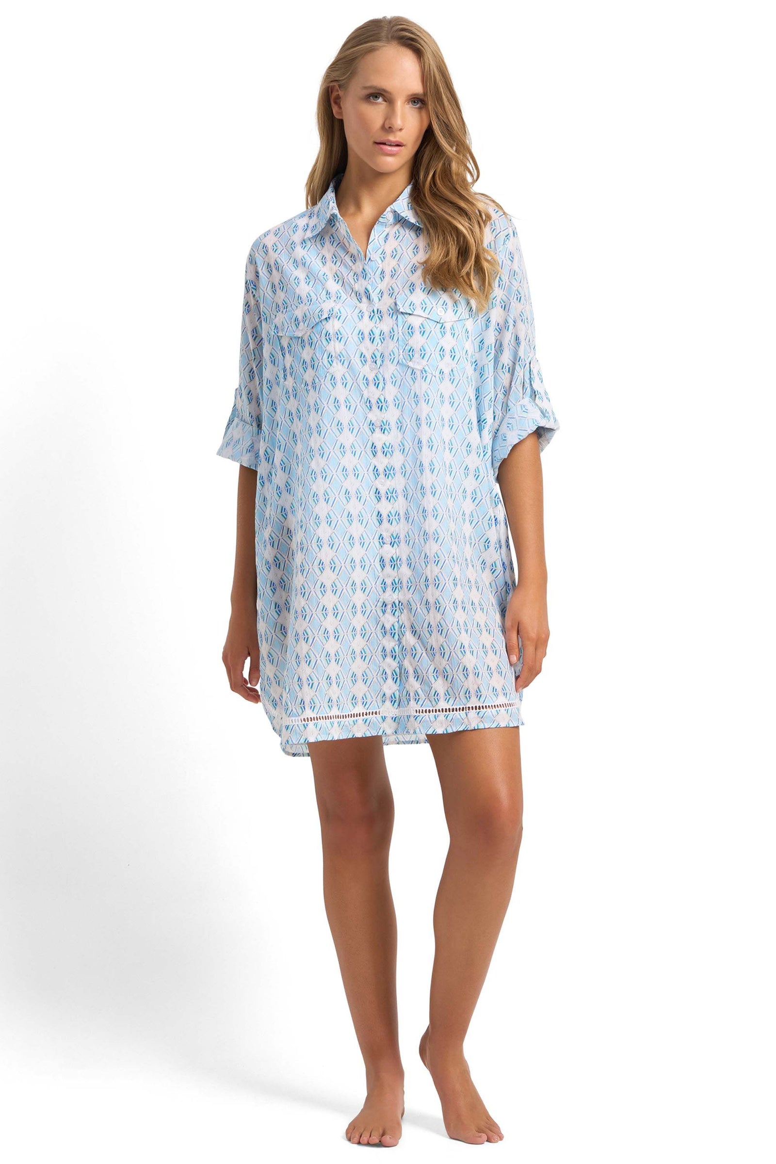 Sunseeker Ladder Button Through Shirt- Delight