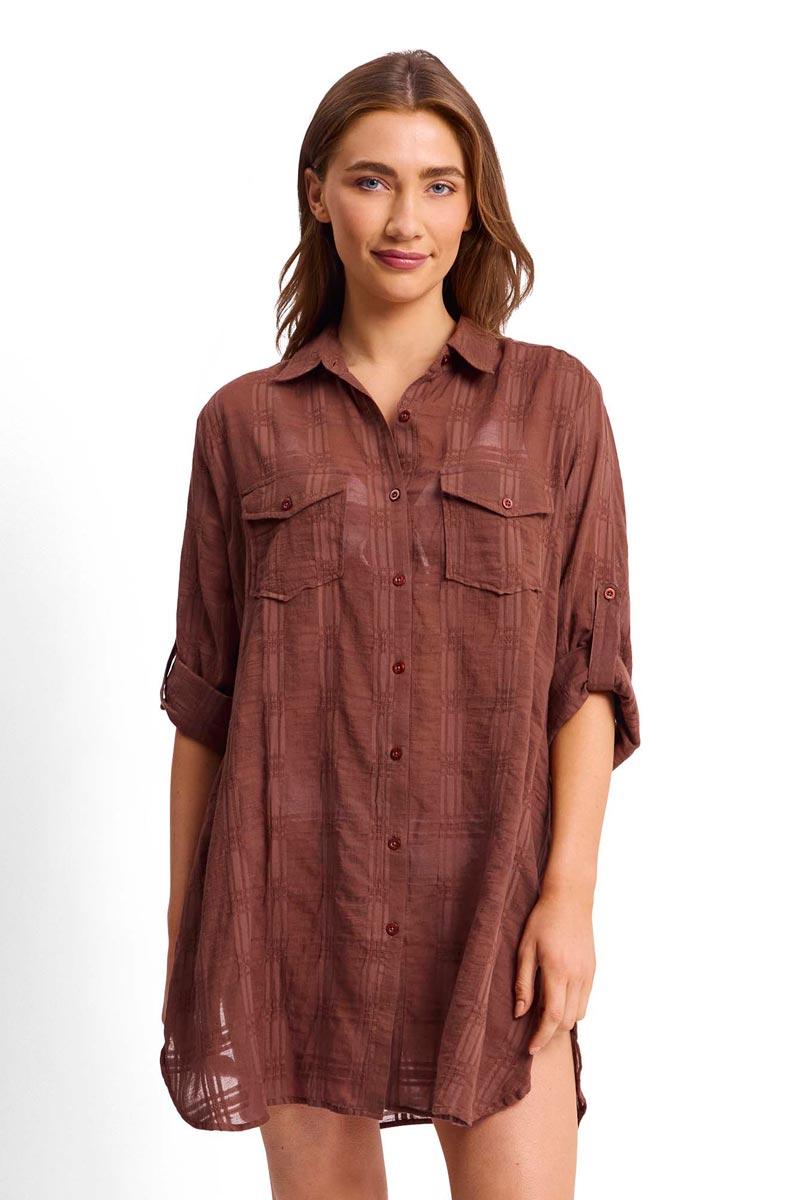 Sunseeker Button Through Shirt - Picnic