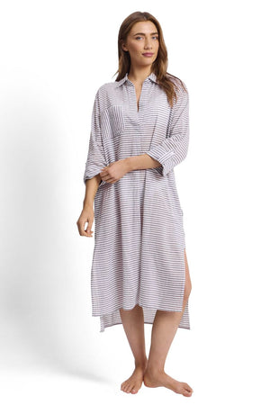 Sunseeker Straight Longline Shirt - Summer Stripe