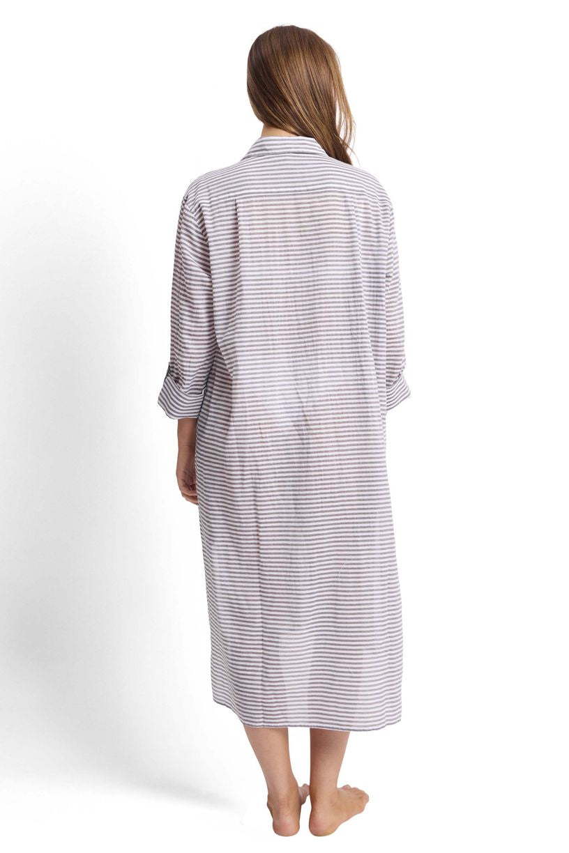 Sunseeker Straight Longline Shirt - Summer Stripe