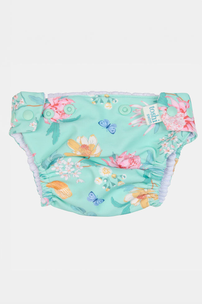 Toshi Swim Baby Nappy - Waratah Mint