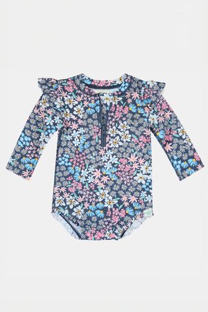 Toshi Swim Long Sleeve Onesie - Wattle Dusk