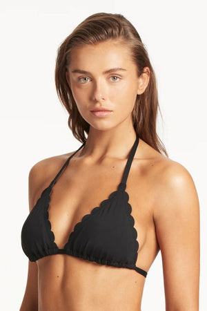 Sea Level Halter Slide Tri - Scalloped