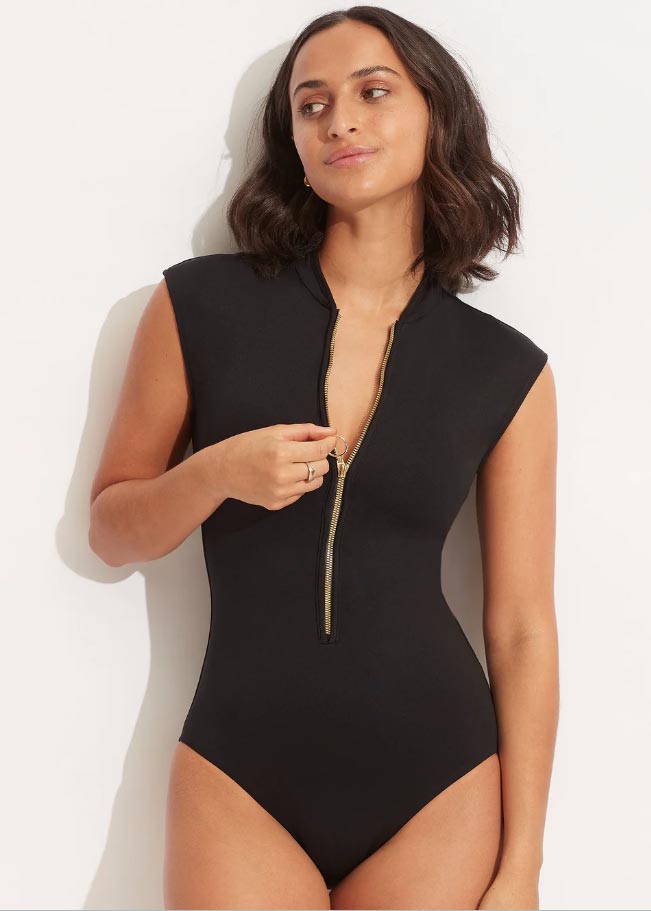 Seafolly Zip Front One Piece - Seafolly Collective