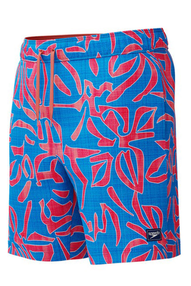 Speedo Mens Neon Coral Rendondo Print Volley 18" Watershort