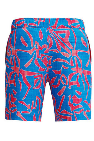 Speedo Mens Neon Coral Rendondo Print Volley 18" Watershort