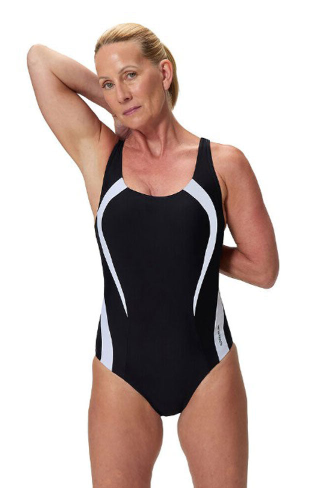 Speedo Womens Quantum One Piece - Anthracite/White