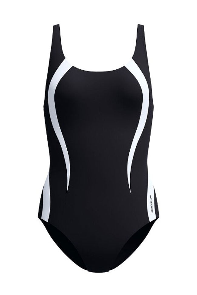 Speedo Womens Quantum One Piece - Anthracite/White