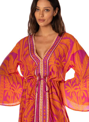 Maaji Ladies Enjoyable V Front Coverup - Flamingo Palm