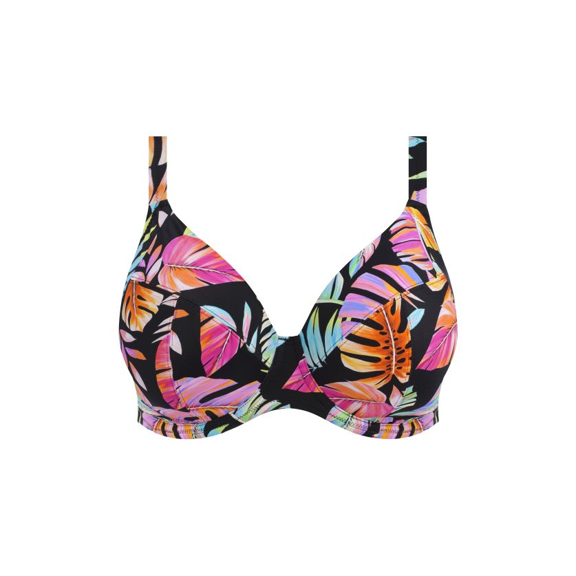 Elomi UW Plunge Bikini Top - Tropical Falls Black