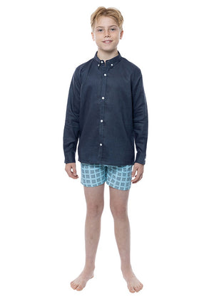 The Rocks Push Balmoral Boys Shorts - Icebergs