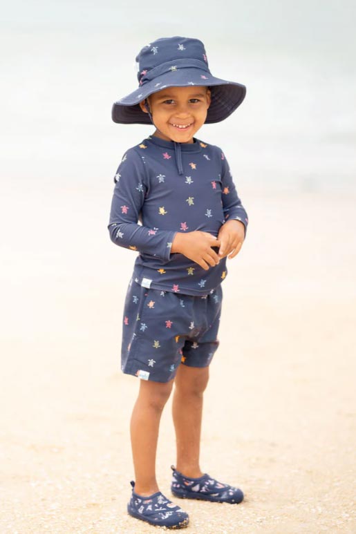 Toshi Swim Kids Rashie L/S Half Zip Classic - Turtle Island