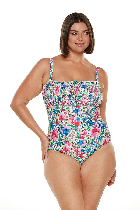 Capriosca Shirred One Piece - Summer Fields